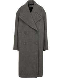 Dries Van Noten Wool-blend Felt Coat in Purple | Lyst