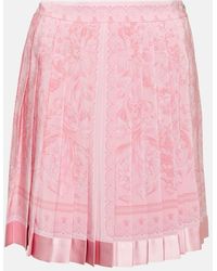 Versace - Printed Silk Skirt - Lyst