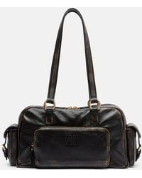 Miu Miu - Pocket Leather Shoulder Bag - Lyst