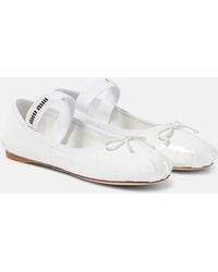 Miu Miu - Satin Ballet Flats - Lyst