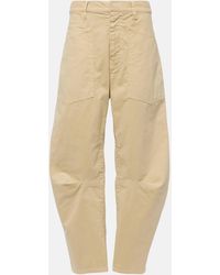 Nili Lotan - Shon Mid-rise Cotton Wide-leg Pants - Lyst