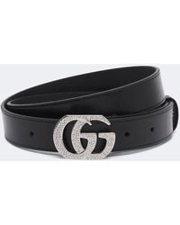 Gucci - Gg Marmont Embellished Leather Belt - Lyst