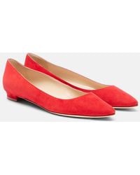 Manolo Blahnik - Bb Suede Ballet Flats - Lyst