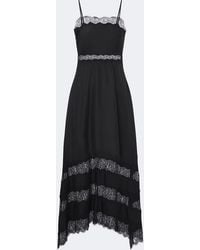 Ulla Johnson - Coco Lace-Trimmed Silk Twill Midi Dress - Lyst