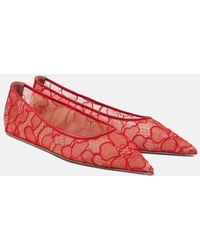 AMINA MUADDI - Barbara Lace Ballet Flats - Lyst