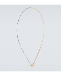 Bottega Veneta - Facet 18kt Gold-plated And Sterling Silver Necklace - Lyst