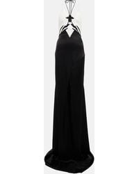 David Koma - Embellished Cady And Satin Gown - Lyst