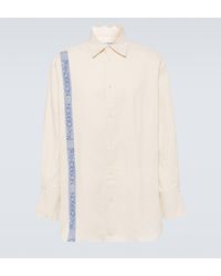 JW Anderson - Striped Cotton And Linen Shirt - Lyst