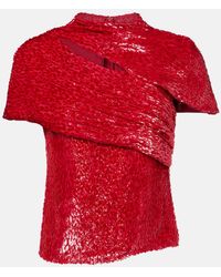 Self-Portrait - Top With Lurex Thread - Lyst