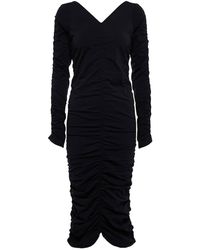 Helmut Lang - Abito midi in jersey - Lyst