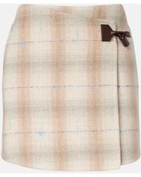 Loewe - Wool, Cashmere, And Silk Miniskirt - Lyst