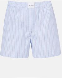 The Attico - Striped Cotton Shorts - Lyst