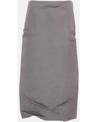 Prada - Steel Pencil Skirt - Lyst