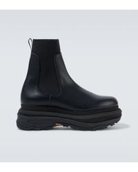 Sacai - Leather Chelsea Boots - Lyst