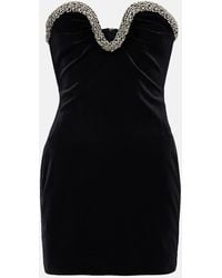 Roland Mouret - Vestido Corse De Terciopelo Adornado - Lyst