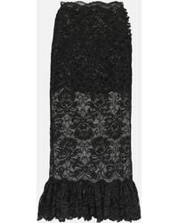 Rabanne - Lace Midi Skirt - Lyst