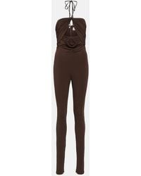 Magda Butrym - Floral-Applique Cutout Jersey Jumpsuit - Lyst