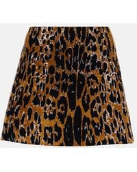 Alaïa - Leopard-Print Miniskirt - Lyst