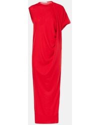 Stella McCartney - Draped Wool Maxi Dress - Lyst