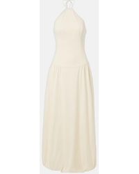 SIR. - Florent Halterneck Cotton-Blend Maxi Dress - Lyst