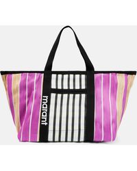 Isabel Marant - Warden Striped Canvas Tote Bag - Lyst