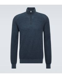Brioni - Cashmere, Wool, And Silk Half-zip Sweater - Lyst