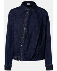 Loewe - Camicia Di Jeans Arricciata - Lyst