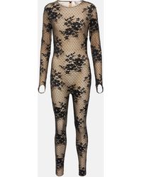 Wolford - X N21 Pattie Lace-paneled Jumpsuit - Lyst