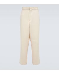 ZEGNA - Straight Cotton Boucle Pants - Lyst