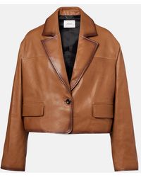 Dorothee Schumacher - Cropped Leather Jacket - Lyst