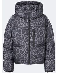 adidas By Stella McCartney - Hooded Leopard-Print Puffer Jacket - Lyst