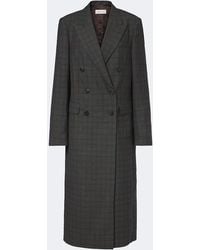 Dries Van Noten - Checked Double-Breasted Wool Coat - Lyst