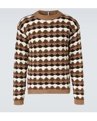 Moncler - Apos;S Geometric Jacquard Wool-Blend Crewneck Sweater - Lyst