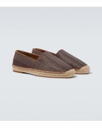 Brunello Cucinelli - Leather-Trimmed Espadrilles - Lyst