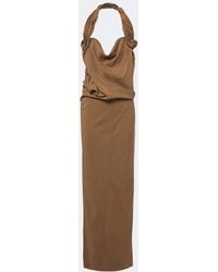 Magda Butrym - Floral-Applique Wool-Blend Gown - Lyst