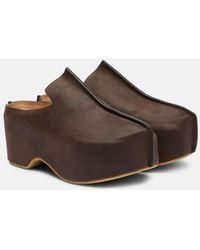 JW Anderson - Suede Platform Mules - Lyst