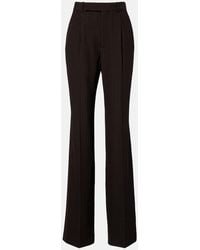 Saint Laurent - Pinstripe Wool-Blend Wide-Leg Pants - Lyst