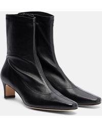 STAUD - Wally Leather Ankle Boots - Lyst