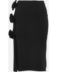 Jean Paul Gaultier - Floral-applique Low-rise Midi Skirt - Lyst