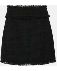 Dolce & Gabbana - Minigonna in tweed di misto lana - Lyst