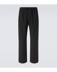 The Row - Xon Cotton And Silk Wide-Leg Pants - Lyst