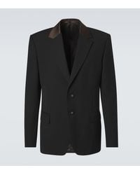 Wales Bonner - Alto Satin-Trimmed Virgin Wool Blazer - Lyst
