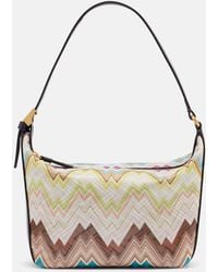 Missoni - Soft Zigzag Leather-Trimmed Shoulder Bag - Lyst