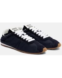 Miu Miu - Plume Suede-Trimmed Sneakers - Lyst