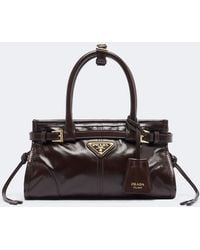 Prada - Bonnie Mini Leather Top-Handle Bag - Lyst