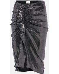 Isabel Marant - Dolene Ruffled Sequined Tulle Skirt - Lyst