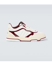 Gucci - Sneakers Re-Web in pelle con suede - Lyst