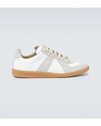 Maison Margiela - Replica Leather And Suede Sneakers - Lyst