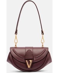 Versace - Schultertasche Virtus Small Aus Leder - Lyst
