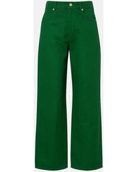 Max Mara - Onorata Cotton And Linen Wide-Leg Pants - Lyst